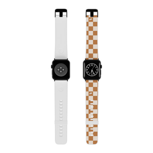 Watch Band for Apple Watch - Orange Checkered