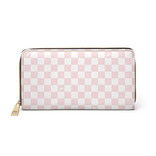Zipper Wallet - Pink Checkered