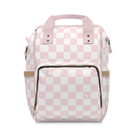 Diaper Backpack - Pink Checkered