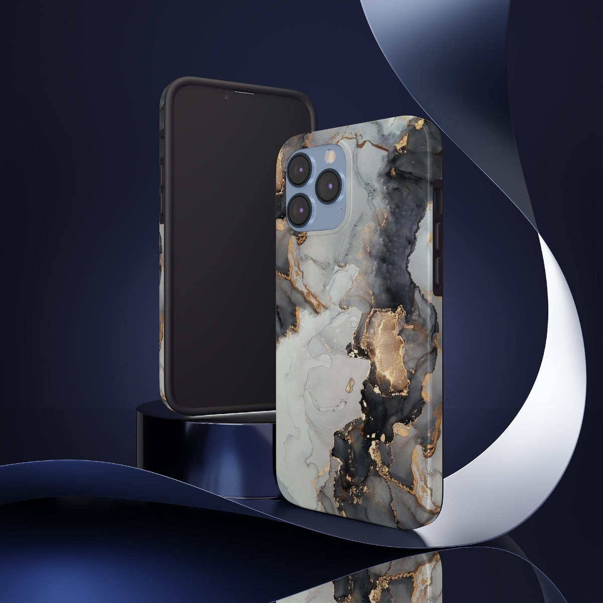 Tough Phone Case - Black Marble