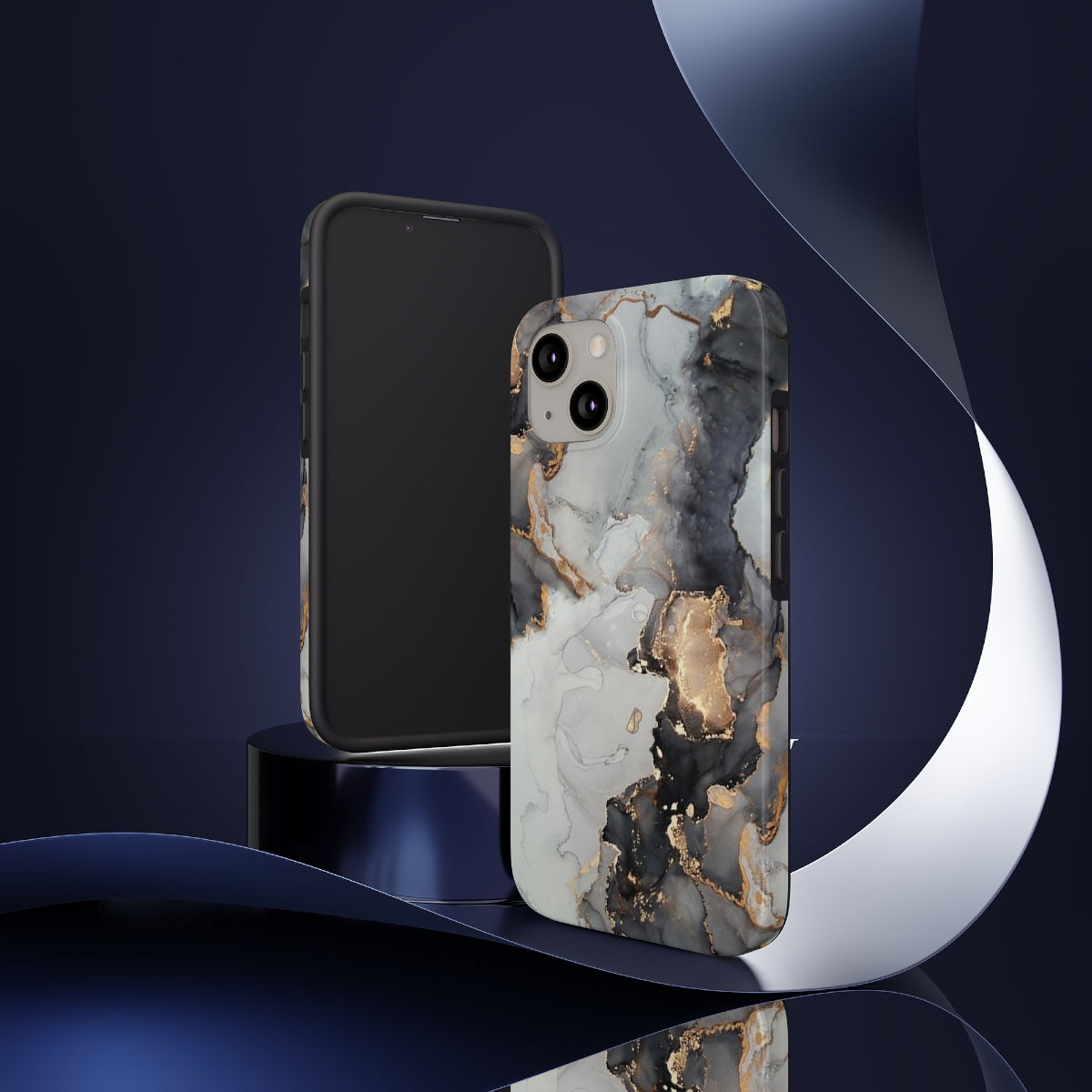 Tough Phone Case - Black Marble