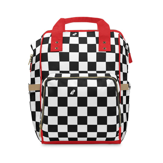 Diaper Backpack - Checkered Red